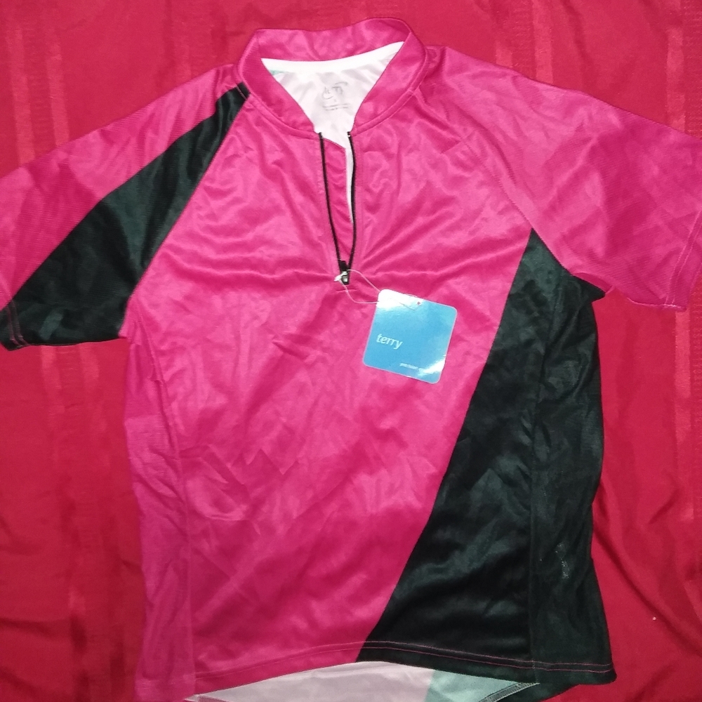 TERRY MENS RED AND BLACK ATHLETIC SHIRT